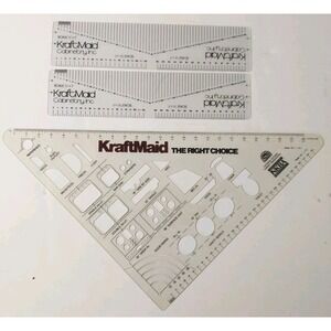 Vintage KraftMaid Cabinetry Drafting Template Ruler Lot Kitchen Design NKBA